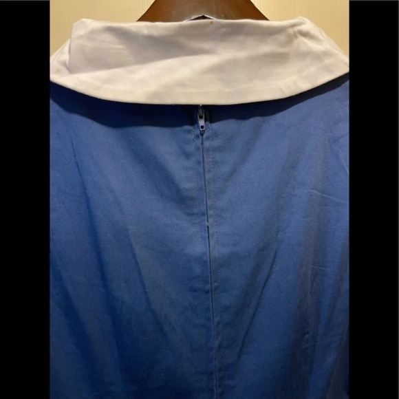 Unique Vintage x Hell Bunny Plus Size Navy Blue Sailor Jackie Pencil Dress - Picture 13 of 14